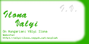 ilona valyi business card
